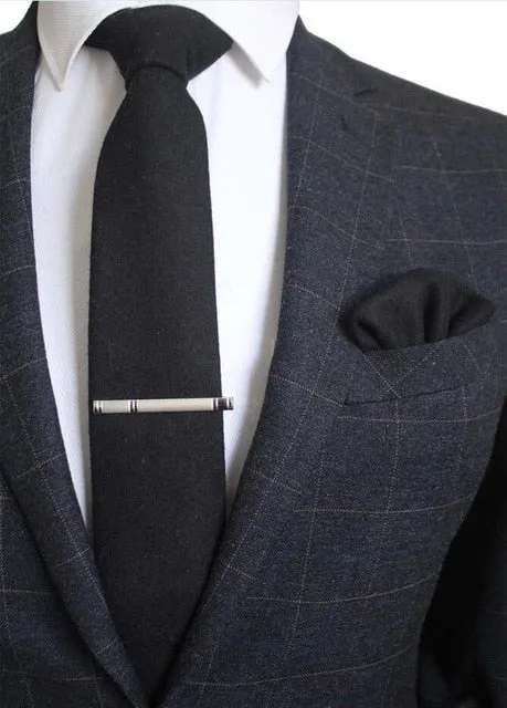 Wool Tie Solid Plaid